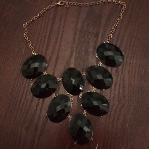 Black and gold costume necklace